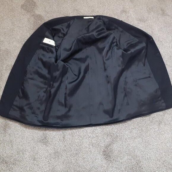 MEN'S JOSEPH ABBOUD Black Wool Suit Coat, Blazer, Sport Coat; Size 42R - Picture 4 of 6